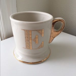 Limited Edition Golden Monogram Mug, E